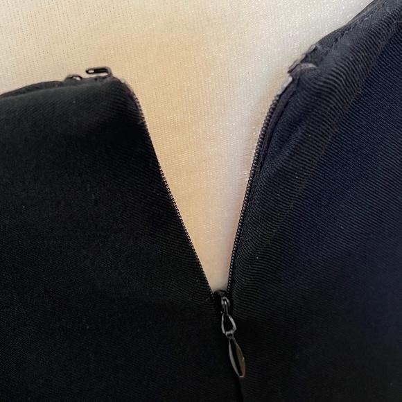 VINTAGE & RARE | Black Gabardine Wool Overlap Skirt - Front Pocket - Picture 9 of 11